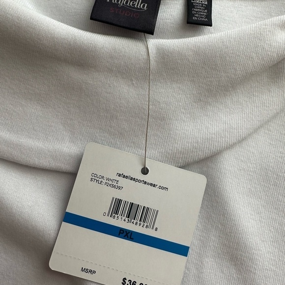 Rafaela Studio Cotton Embellished Tank NWT - Picture 4 of 6